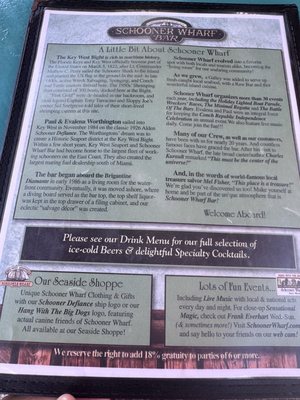 Menu photo 1 Schooner Wharf Bar Key West, FL Menu photo 1 Schooner Wharf Bar Key West, FL