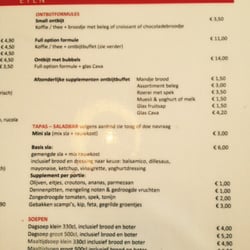 Bits N Bites - Prijzen ontbijtjes