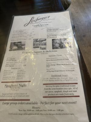 Menu photo 1 Lechuga's Italian Restaurant Denver, CO