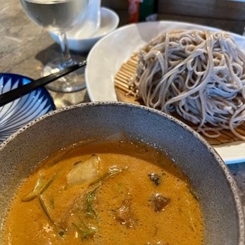 Kamonegi - Cream of Morel Mushroom Soba at Kamonegi in Seattle morel mushrooms, braised kurobuta pork, cream, garlic, ginger - Japanese Near Me - Seattle, Washington