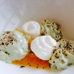 Cinq Mains - Pistache + orange+ meringue