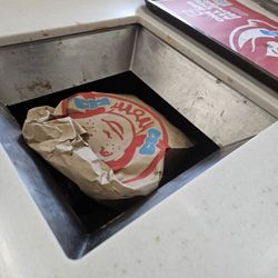 Wendy's - 4 out of 5 trash cans filled to the top