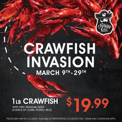 The Captain's Boil - Join the Captain for the Crawfish Invasion! More info: https://bit.ly/38LPqoq