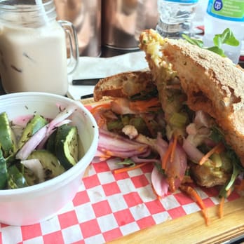 Local Loaf - Chef Veggie Sandwich with cucumber salad - Bakeries Near Me - Charlotte, North Carolina Local Loaf - Chef Veggie Sandwich with cucumber salad - Bakeries Near Me - Charlotte, North Carolina