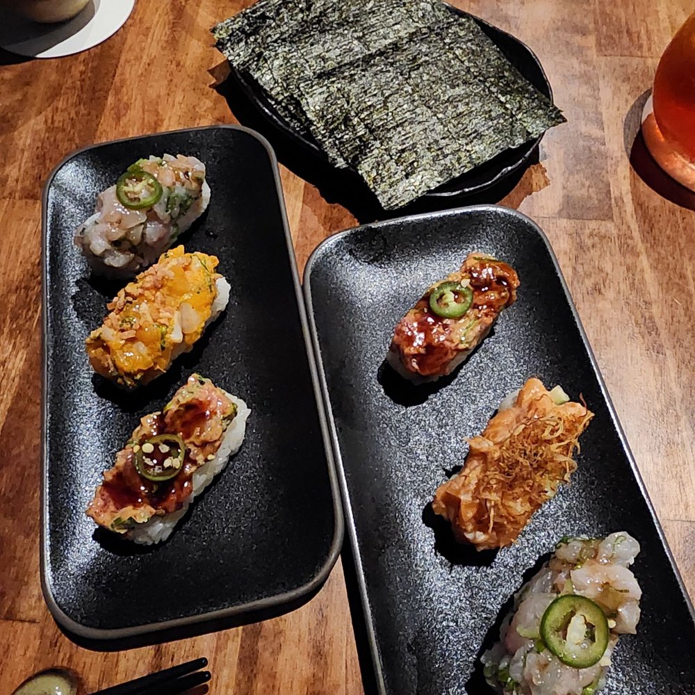 Omakase Box - Handrolls! Love how the seaweed is served separately to preseve optimal crisp at moment of bite - Sushi Bars Near Me - Chicago, Illinois Omakase Box - Handrolls! Love how the seaweed is served separately to preseve optimal crisp at moment of bite - Sushi Bars Near Me - Chicago, Illinois