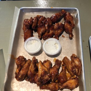 BLU Cantina - peach bourbon (top), sweet lime chili. BUSSIN. - Bars Near Me - Atlanta, Georgia