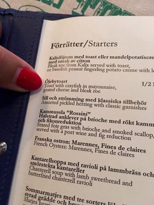 Menu photo 5 Bakfickan Stockholm, AB
