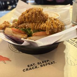 Hook & Reel Cajun Seafood & Bar - Flounder Po' Boy