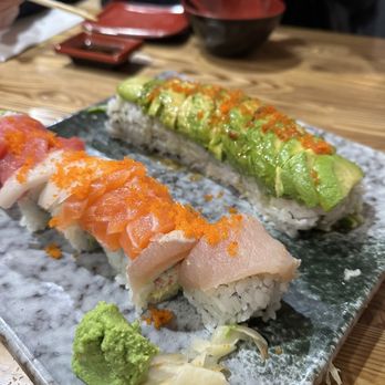 Sushi Town - Caterpillar roll and rainbow roll - Sushi Bars Near Me - San Jose, California
