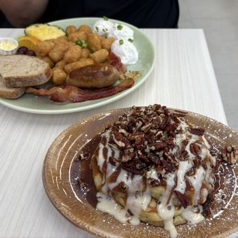 Yolks - Bloor West - Big breakfast with tater tot's and pancake. - Breakfast & Brunch Near Me - Toronto, Ontario Yolks - Bloor West - Big breakfast with tater tot's and pancake. - Breakfast & Brunch Near Me - Toronto, Ontario