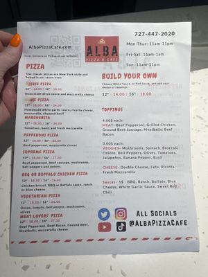 Menu photo 3 Alba Pizza & Cafe Clearwater, FL