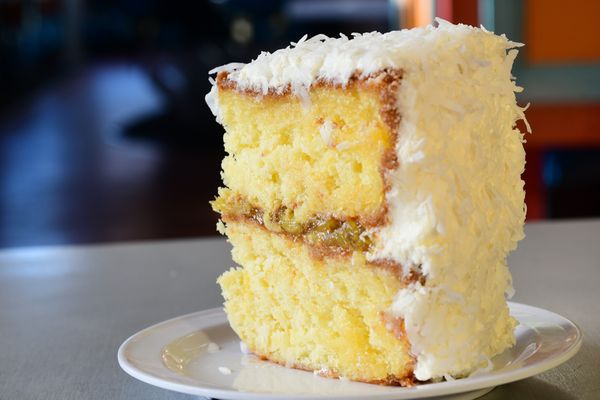 Photo of Home of Chicken and Waffles - Oakland, CA, US. Coconut Cake