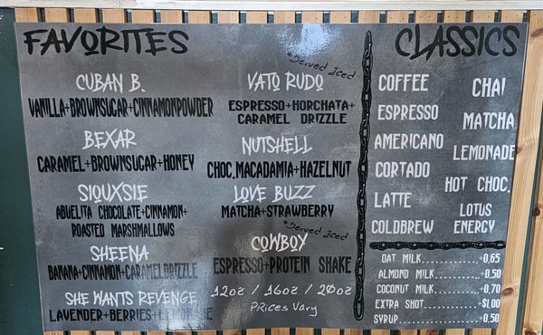 Menu photo 5 Folklores Coffee House San Antonio, TX Menu photo 5 Folklores Coffee House San Antonio, TX