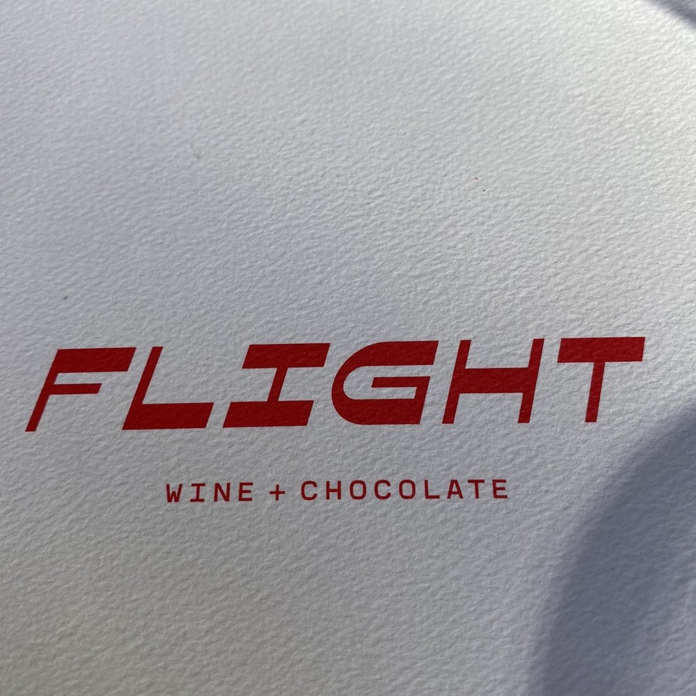 Flight Wine + Chocolate - Custom typeface that Flight uses on their menus and branding. Very cool! - Wine Tasting Room Near Me - Seattle, Washington