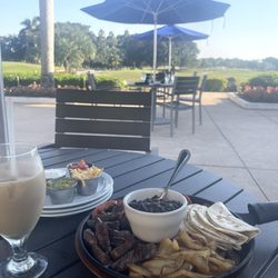 The Club at Weston Hills - Steak Fajitas, iced coffee, 18th green shared for both courses