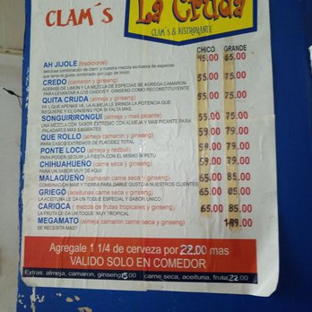 La Cruda - Menu 2 - Mexican Near Me - Chihuahua, CHH La Cruda - Menu 2 - Mexican Near Me - Chihuahua, CHH