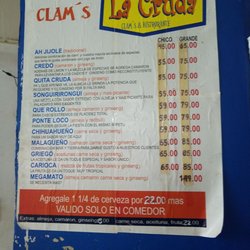 La Cruda - Menu 2