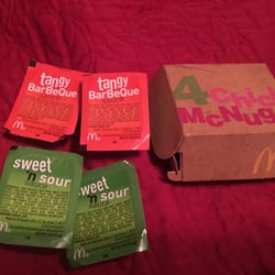 McDonald's - If you order a 10 pack you will get rationed sauce.  But get a free 4 pack??