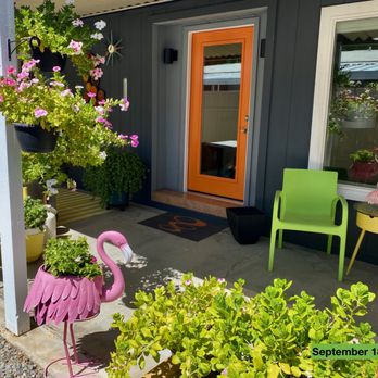 Door Pros - The following day we painted it orange. - Garage Door Services Near Me - Palm Desert, California Door Pros - The following day we painted it orange. - Garage Door Services Near Me - Palm Desert, California