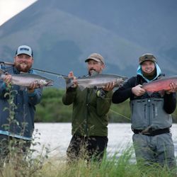 High Country Guide Service - Three native fish that were caught at the Goodnews River in Alaska during a float fishing trip with High Country Guide Servic...