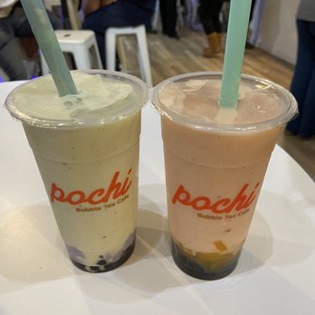 Pochi Bubble Tea Cafe - Avocado shake with boba and grass jelly - Bubble Tea Near Me - Lynnwood, Washington