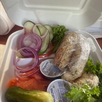 Gershon's Deli & Caterers - Fish platter with everything bagel lox whitefish cream cheese and all the fixings - Delis Near Me - Schenectady, New York