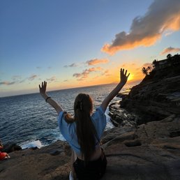 Me and the sunset at spitting cave Me and the sunset at spitting cave