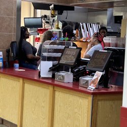 Wendy's - 5 employees standing around talking