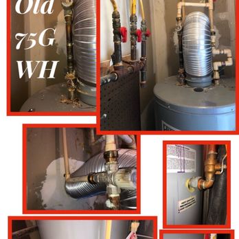 Hydro Force Plumbing and Drain Services - This is the one we replace a old 75 G gas water heater with side loops - Plumbing Near Me Hydro Force Plumbing and Drain Services - This is the one we replace a old 75 G gas water heater with side loops - Plumbing Near Me