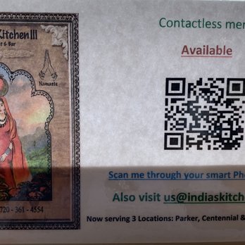 India's Kitchen III - Contactless menu available - Indian Near Me - Foxfield, Colorado India's Kitchen III - Contactless menu available - Indian Near Me - Foxfield, Colorado