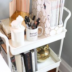 OM Organizing Services - Carts from Ikea and Target make compact, cute and inexpensive portable storage spaces!