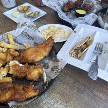Crabby's Beachside - Fish and chips , shrimp tacos, Conch Fritters , Mac and cheese and oysters. - Seafood Near Me - St Augustine, Florida Crabby's Beachside - Fish and chips , shrimp tacos, Conch Fritters , Mac and cheese and oysters. - Seafood Near Me - St Augustine, Florida