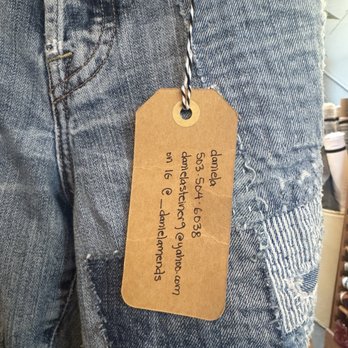 Josephine's Dry Goods - The tag of the jeans I was hoping to purchase. - Fabric Stores Near Me - Portland, Oregon