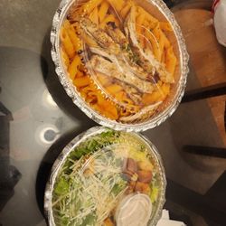 Luigi's Trattoria - Penne alla vodka and ceasar salad