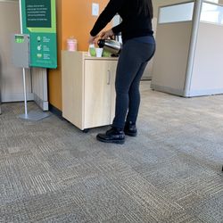 H&R Block - Receptionist/Secretary making a cup of coffee for me while I wait. Great customer service