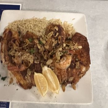 Pompano's Seafood House - Talipia and grilled shrimp - Seafood Near Me - Corpus Christi, Texas