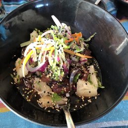 Jonathan's amazing Poke Bowl! And when it's your fresh catch, it's so gratifying! Jonathan's amazing Poke Bowl! And when it's your fresh catch, it's so gratifying!