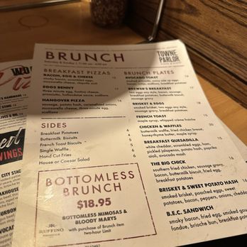 Towne Parlor Pizza & Pints - Brunch menu - Pizza Near Me - Stamford, Connecticut