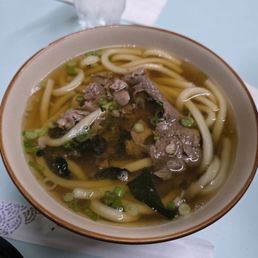 Beef udon soup. Beef udon soup.