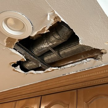 Stephens Plumbing - How my ceiling was left with huge mess which landed on my countertops, appliances, walls and floor. Ugh. Go elsewhere!!!! - Plumbing Near Me - San Pedro, California Stephens Plumbing - How my ceiling was left with huge mess which landed on my countertops, appliances, walls and floor. Ugh. Go elsewhere!!!! - Plumbing Near Me - San Pedro, California