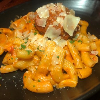 Nonnina - Rigatoni, added one meatball on top.  Rigatoni - Italian Near Me - Chicago, Illinois
