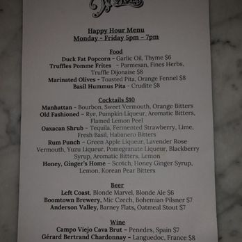 The Wolves - Happy Hour Menu Feb. '20 - Cocktail Bars Near Me - Los Angeles, California The Wolves - Happy Hour Menu Feb. '20 - Cocktail Bars Near Me - Los Angeles, California