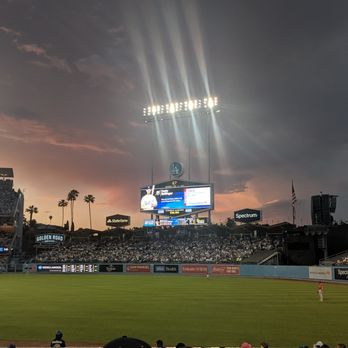 Dodger Stadium - The view from the first base line - Stadiums & Arenas Near Me - Los Angeles, California