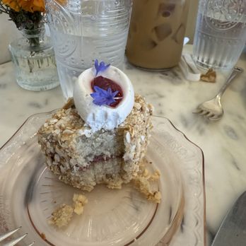 Orange & Blossom - Inside of a Lamington. Y'all, this is unbelievably delicious. - Patisserie/Cake Shop Near Me - Portland, Oregon Orange & Blossom - Inside of a Lamington. Y'all, this is unbelievably delicious. - Patisserie/Cake Shop Near Me - Portland, Oregon