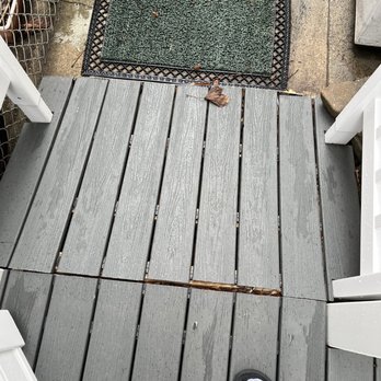 Nikita Handyman & Carpentry - the wood entrance ramp separating, because decking was cut at wrong angle - Handyman Near Me
