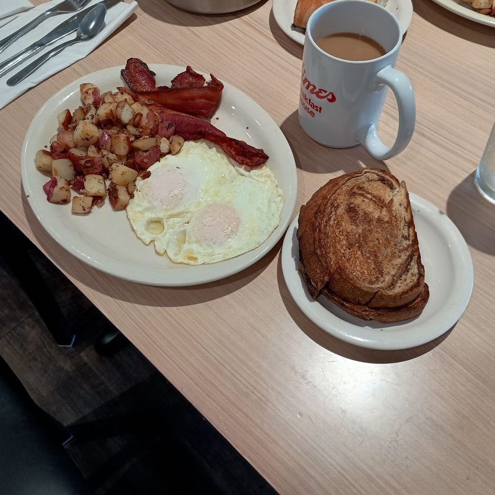 Himes Breakfast House - Eggs, rye toast, bacon, and hash browns. - Breakfast & Brunch Near Me - Riverview, Florida Himes Breakfast House - Eggs, rye toast, bacon, and hash browns. - Breakfast & Brunch Near Me - Riverview, Florida