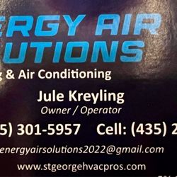 Energy Air Solutions Heating & Air Conditioning - Business Card
