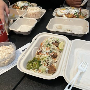 Marination - Side of Mac Salad Miso Ginger Chicken Taco - Asian Fusion Near Me - Seattle, Washington