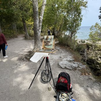 Cave Point County Park - Plein air artist's easel - Parks Near Me - Sturgeon Bay, Wisconsin Cave Point County Park - Plein air artist's easel - Parks Near Me - Sturgeon Bay, Wisconsin
