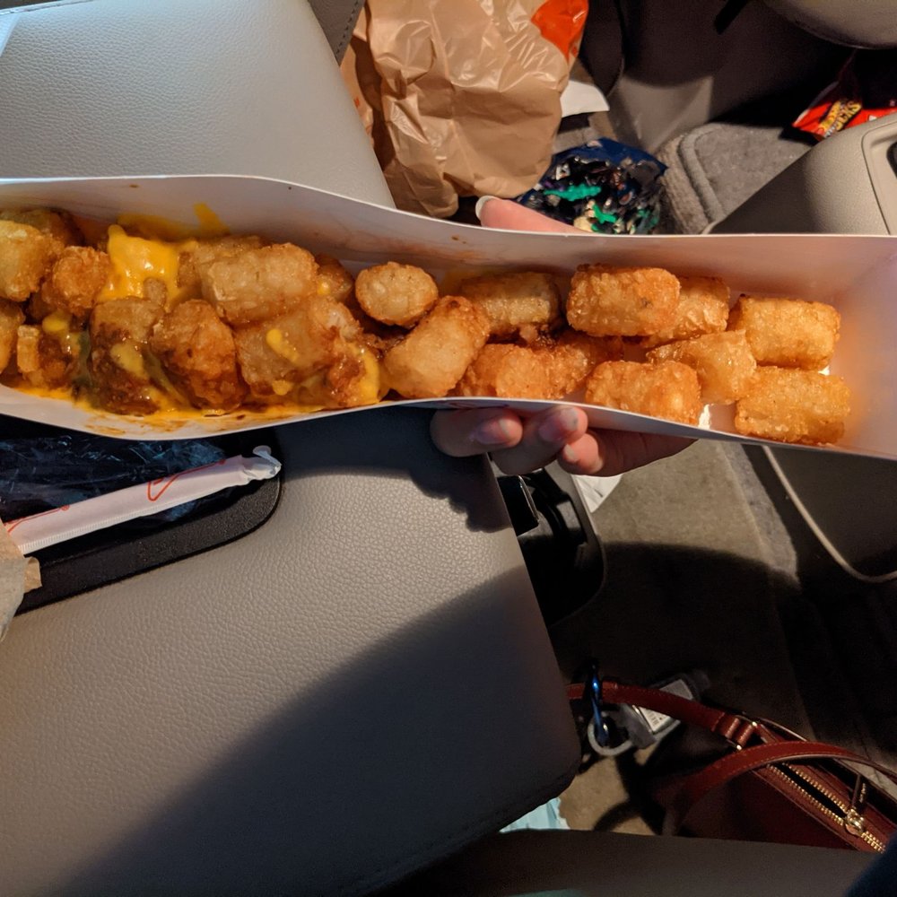 Sonic Drive-In - Chili cheese tater tots with onions and it's missing the chili and onions. - Burgers Near Me - Fullerton, California Sonic Drive-In - Chili cheese tater tots with onions and it's missing the chili and onions. - Burgers Near Me - Fullerton, California